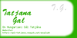 tatjana gal business card