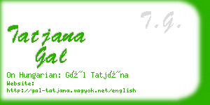 tatjana gal business card